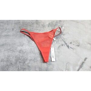 NEW Adore Me Size M Red Mesh Thong NWT